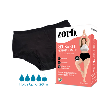 Zorb Reusable Period Panty (Black)
