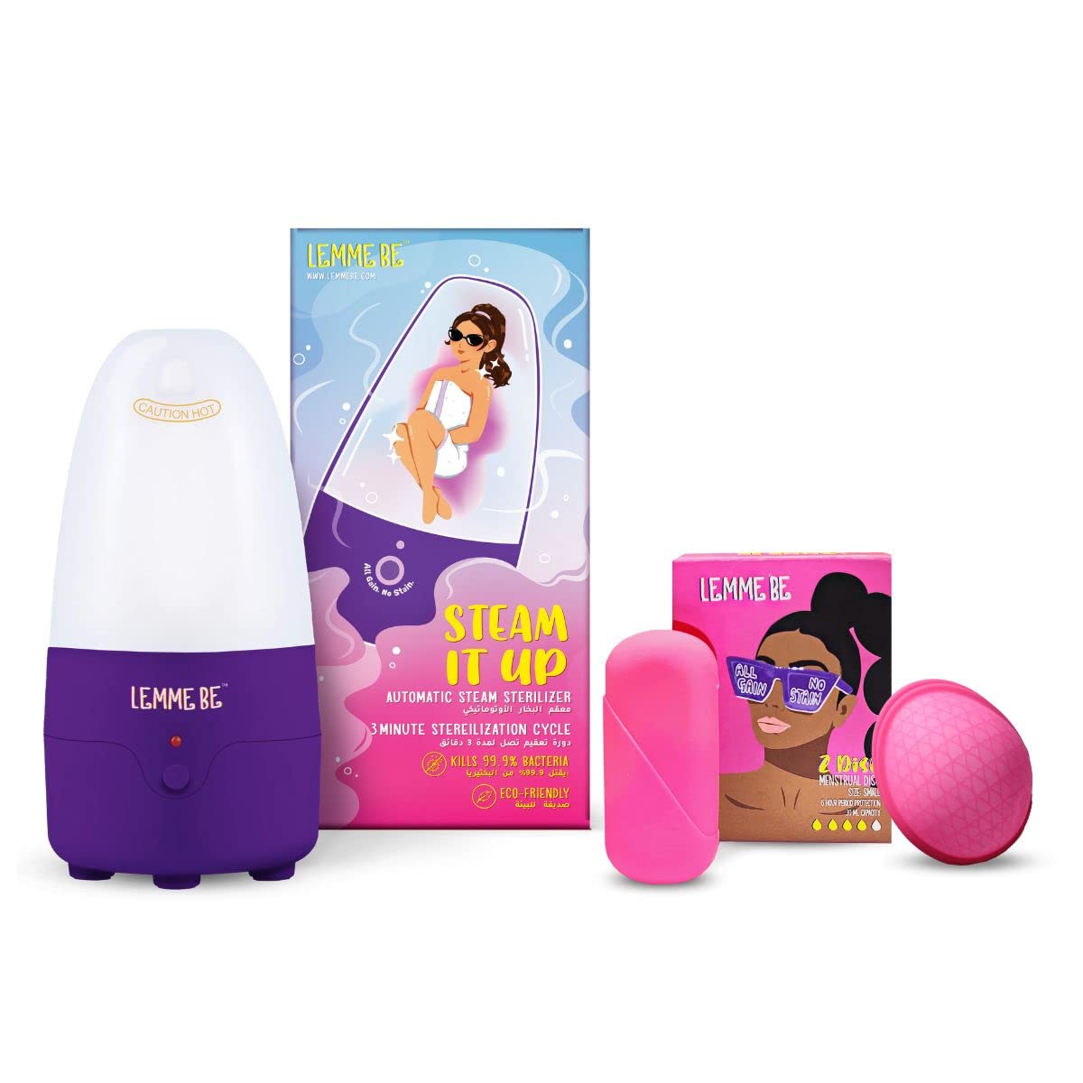 Steam Sterilizer and Z Disc Small Pink  Combo