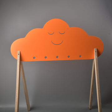 Cloud baby play gym - Orange | Infant Toys | Handmade | Non-toxic | Child-friendly | Baby 12 months and below | Skill building | Promotes hand-eye coordination and exploration