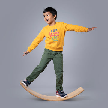 Road wobble board | Pretend Play and Learn Activity | Kids Toys | Natural wood, Handpainted | Eco-friendly | Wooden toy | Push and pull cars  | Toddlers and Kids 12 months and above