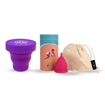 Combo of Collapsible Cup Cleaner & Baesic Cup