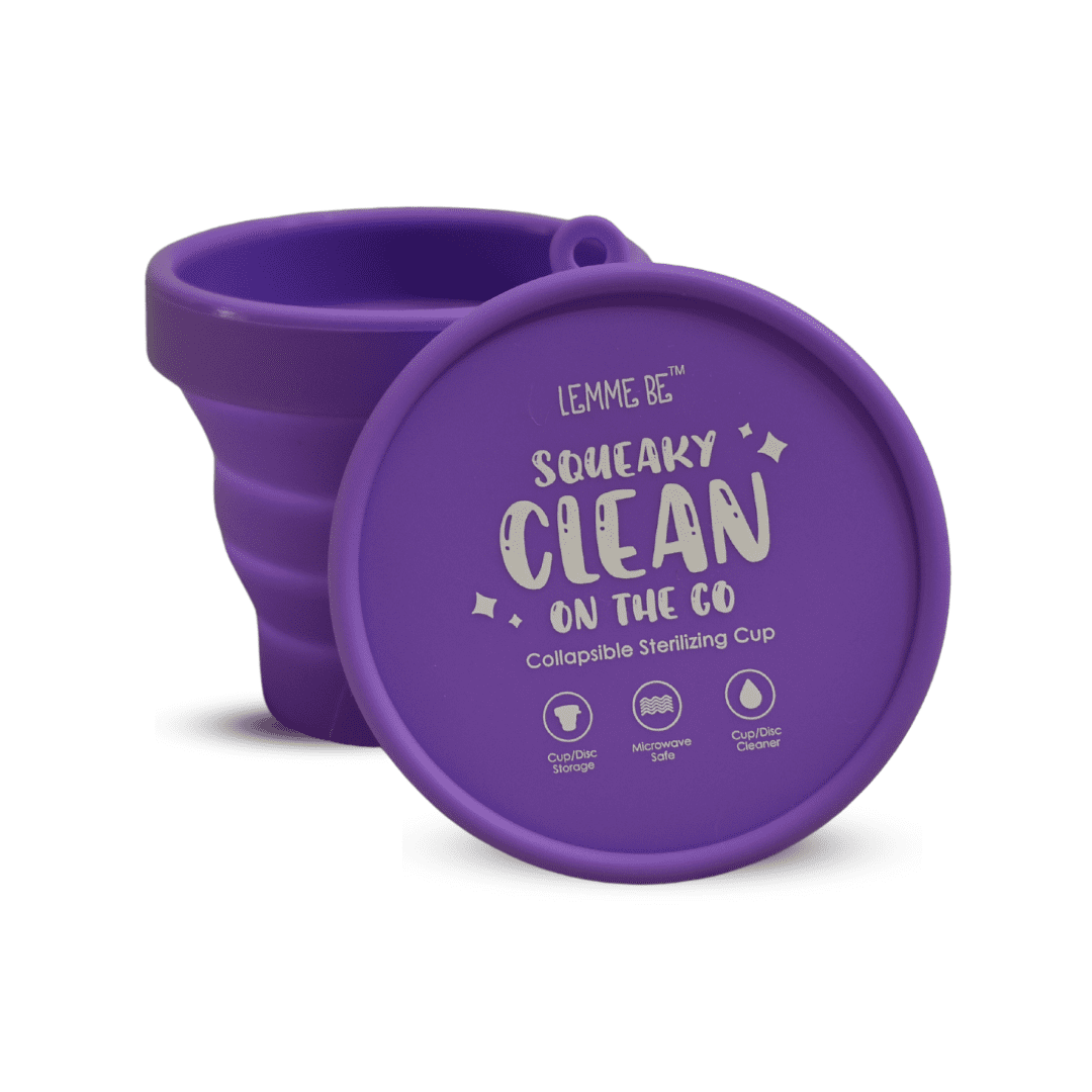 Travel Friendly Compact & Collapsible Menstrual Cup Sterilizer and Container