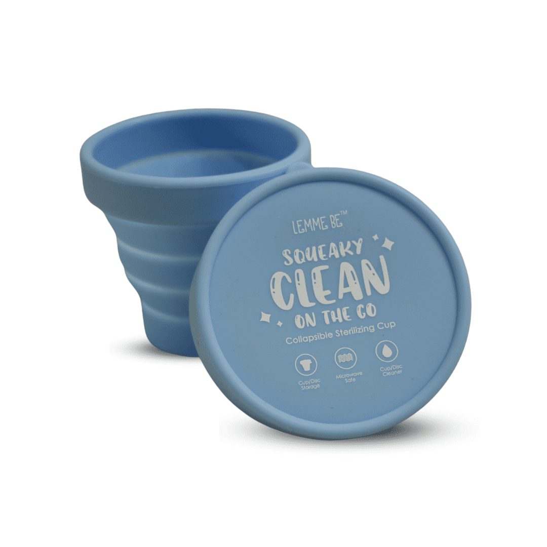 Travel-Friendly Compact Menstrual Cup Sterilizer ( Blue Colour )