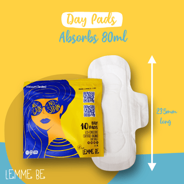 Lemme Be Day & Night pads - 100%  cotton sanitary Day pads